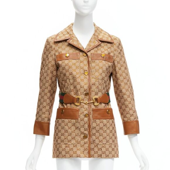 Gucci Jackets & Blazers - Gucci Canvas Crystal Horsebit Jacket